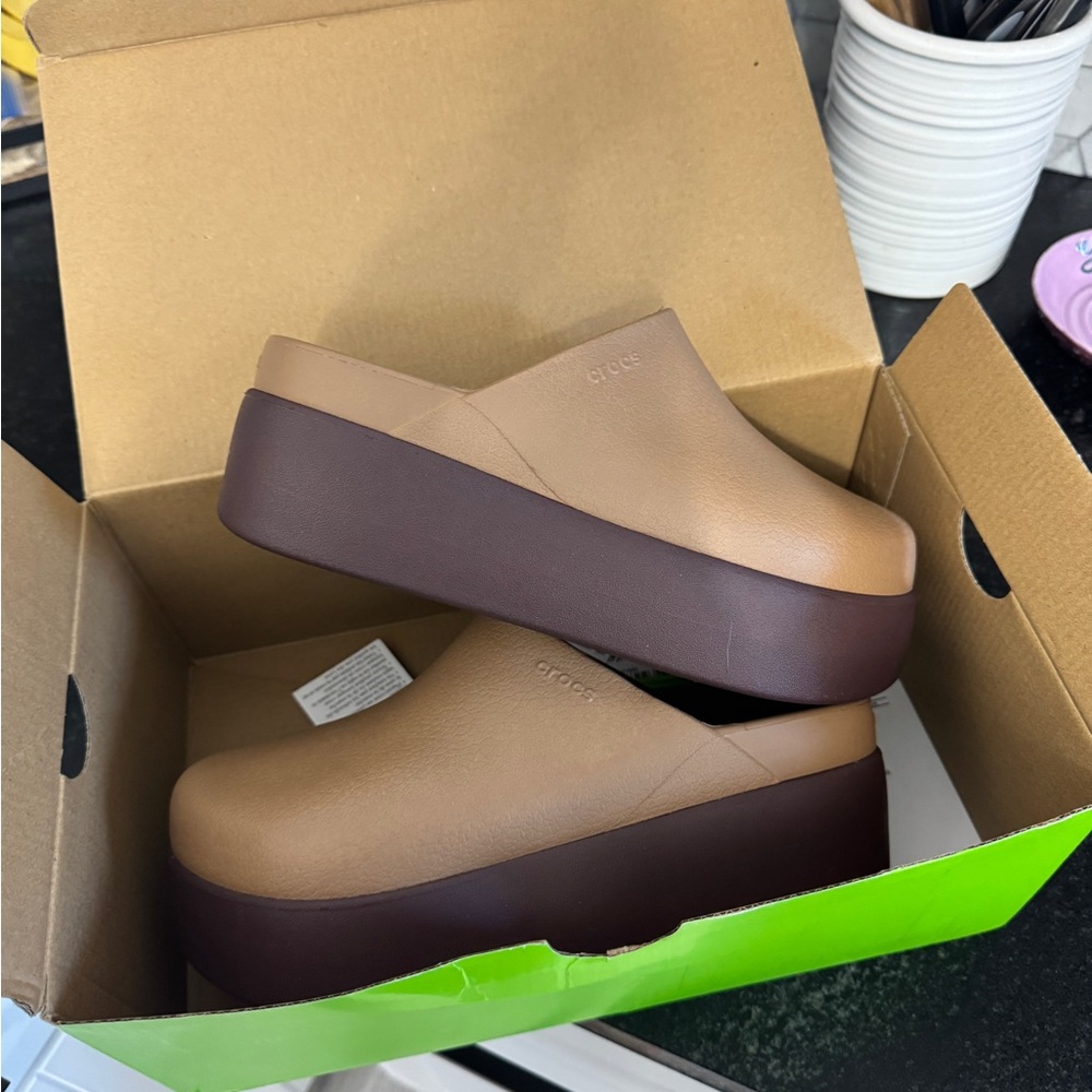 Crocs Dylan Platform Clog Brown Sepia Womens 9